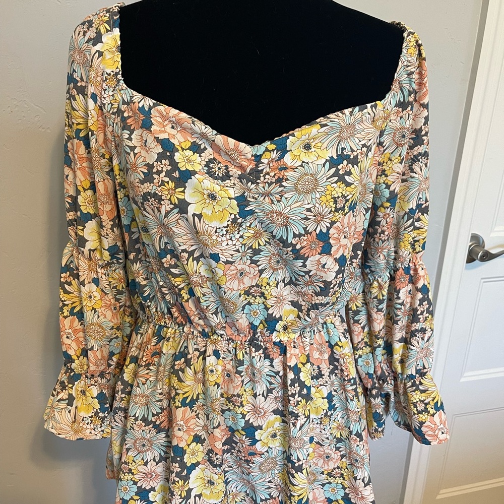 Fun style babydoll blouse off the shoulder style